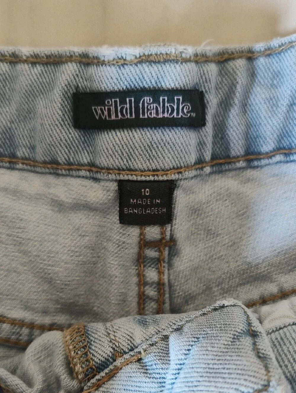 wild fable Light Wash Distressed Denim Shorts - Picture 2 of 5